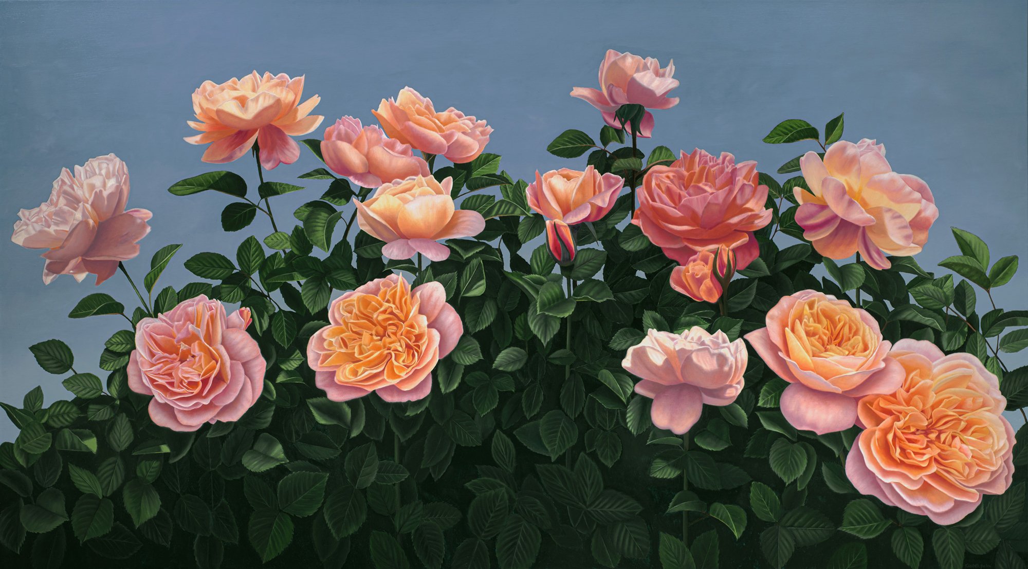Phoenix Rose Flora Painting — Elizabeth Barlow